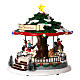 Christmas village set: merry-go-round with animals 12x8x8 in s3