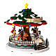 Christmas village set: merry-go-round with animals 12x8x8 in s4