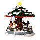 Villaggio natalizio giostra con  animali 30x20x20 cm s5
