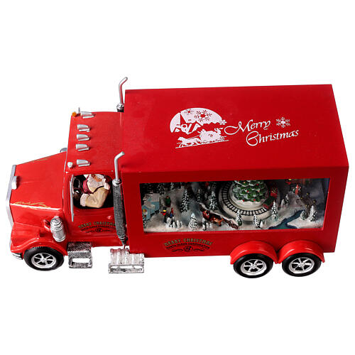 Christmas set: Santa's truck, 8x12x4 in 5