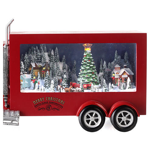 Escena navideña camión de Papá Noel 20x30x10 cm 3