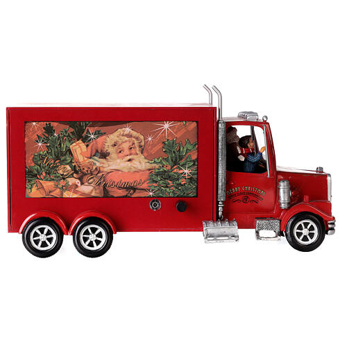 Escena navideña camión de Papá Noel 20x30x10 cm 6