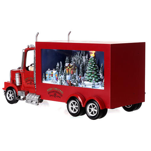 Escena navideña camión de Papá Noel 20x30x10 cm 8