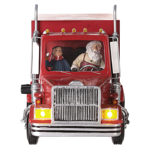 Scenario natalizio camion di Babbo Natale 20x30x10 cm 2