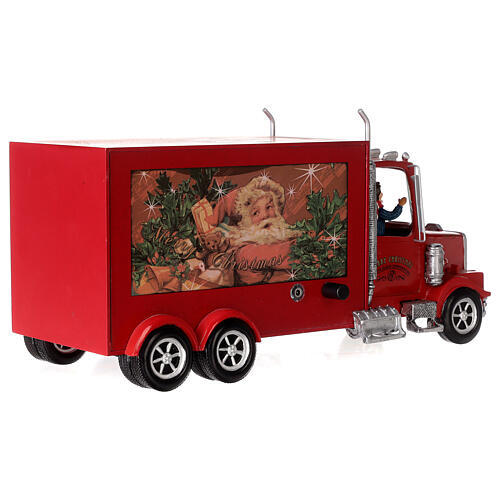 Scenario natalizio camion di Babbo Natale 20x30x10 cm 9
