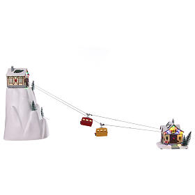 Christmas village set: cableway in motion 55 in