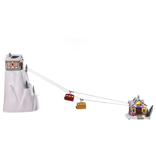 Christmas village set: cableway in motion 55 in 1