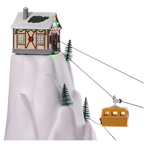 Christmas village set: cableway in motion 55 in 3