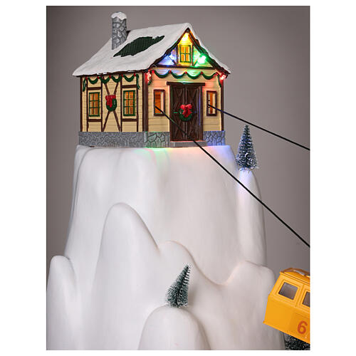 Christmas village with cable car movement 140 cm 6
