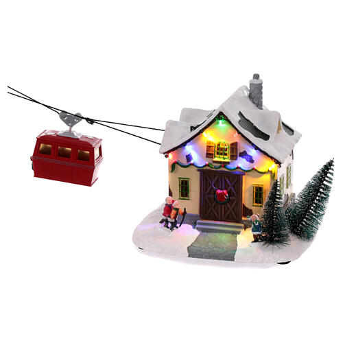Christmas village with cable car movement 140 cm 9