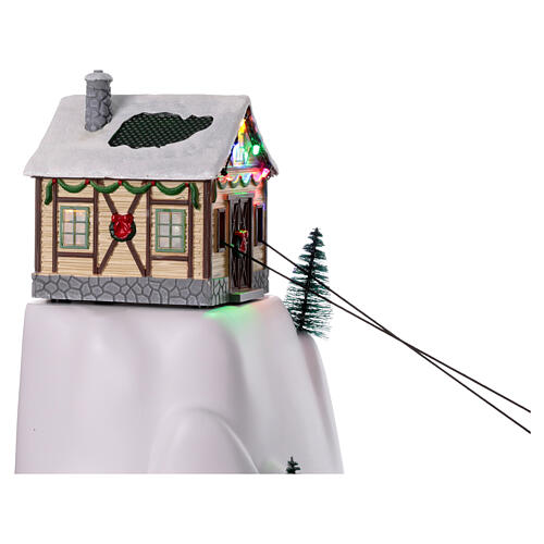 Christmas village with cable car movement 140 cm 10