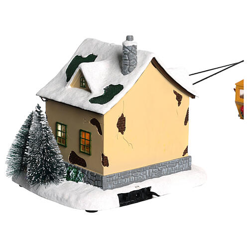Christmas village with cable car movement 140 cm 11