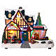 Christmas village set: toy shop and toy maker 10x10x6 in s1