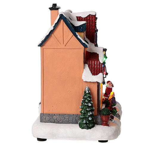 Scenka bożonarodzeniowa, dom z zabawkami, 25x25x15 cm 6