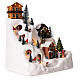 Christmas village set: skiers and river 14x12x8 in s5