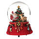 Christmas snow globe with music box: Santa, reindeer and Christmas tree, 6 in s1
