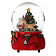 Boule à neige boîte à musique Père Noël avec sapin et renne 15 cm s3