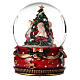 Santa Claus snow globe with tree music movement 20 cm s1