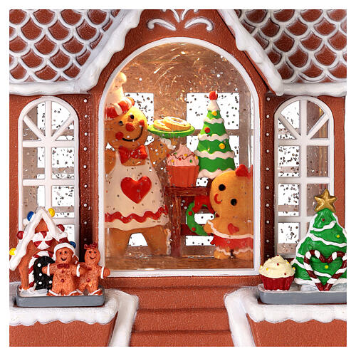 Gingerbread house, lights and animations, 10 in 2