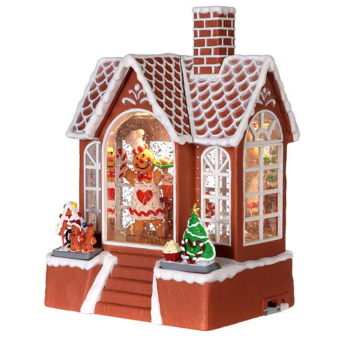 Gingerbread house, lights and animations, 10 in 5