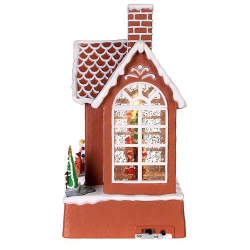 Gingerbread house, lights and animations, 10 in 8