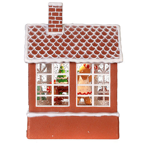 Gingerbread house, lights and animations, 10 in 9