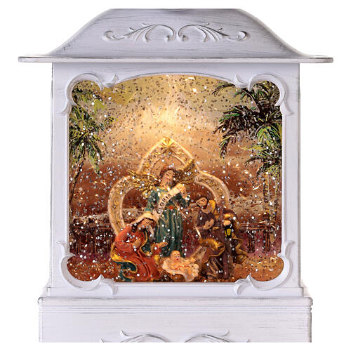 Lantern with Nativity Scene, lights and animations, 12 in 2