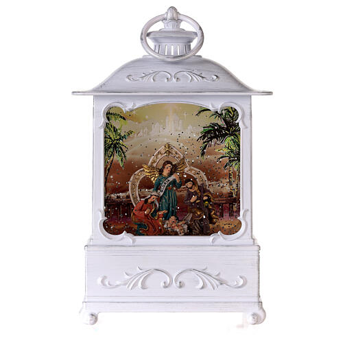 Lantern with Nativity Scene, lights and animations, 12 in 3