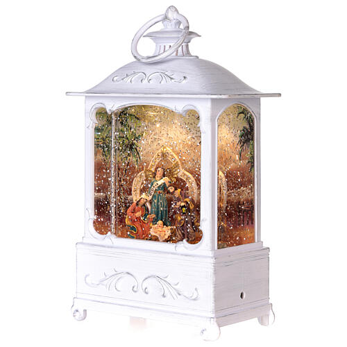Lantern with Nativity Scene, lights and animations, 12 in 4
