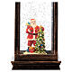 Bronze lantern with Santa's snow globe and projector 12 in s2