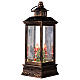 Bronze lantern with Santa's snow globe and projector 12 in s5