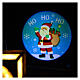Lanterna proiettore Babbo Natale con neve bronzo luci 30 cm s4
