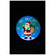 Lanterna proiettore Babbo Natale con neve bronzo luci 30 cm s6