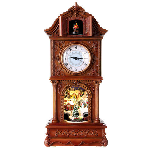 Christmas grandfather clock with music, lights and animation 40 cm 1