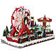Christmas village set: big wheel and carousel 20x12x13 in s7