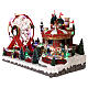 Village de Noël roue panoramique et carrousel 50x30x35 cm s5