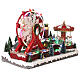 Village de Noël roue panoramique et carrousel 50x30x35 cm s7