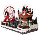 Christmas village ferris wheel and carousel 50x30x35 cm s5