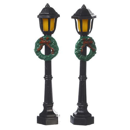 Set 24 piezas para pueblos navideños con luces LED 5-15 cm 12