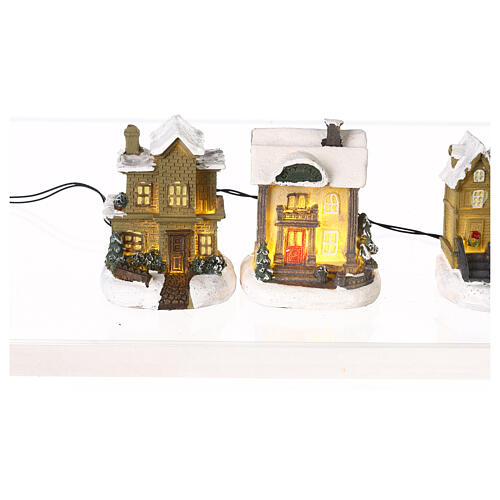 Set de 24 pcs pour Villages de Noël miniatures, figurines et maisons avec lumières LED 5-15 cm 4