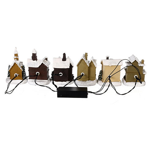 Set de 24 pcs pour Villages de Noël miniatures, figurines et maisons avec lumières LED 5-15 cm 15
