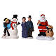 Set de 24 pcs pour Villages de Noël miniatures, figurines et maisons avec lumières LED 5-15 cm s3