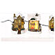 Set de 24 pcs pour Villages de Noël miniatures, figurines et maisons avec lumières LED 5-15 cm s4