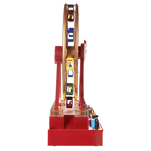 Christmas village set: big wheel with LED lights 16x8x20 in 4