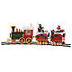 Zug mit Weihnachtsmann in Bewegung mit Lichtern, 50x15x35 s13