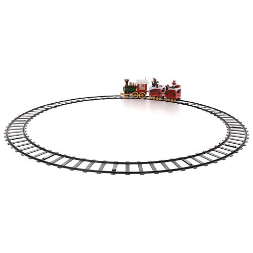 Train de Père Noël pour sapin mouvement avec lumières 50x15x35 cm 6
