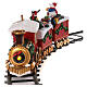 Train de Père Noël pour sapin mouvement avec lumières 50x15x35 cm s5