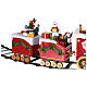 Comboio de Pai Natal para árvore de Natal movimento com luzes 50x15x35 cm s12