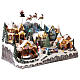 Christmas village set with Santa Claus on his sleigh 16x24x12 in s7