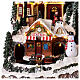 Christmas Village Santa Claus on sleigh and reindeer 40x60x30cm s4